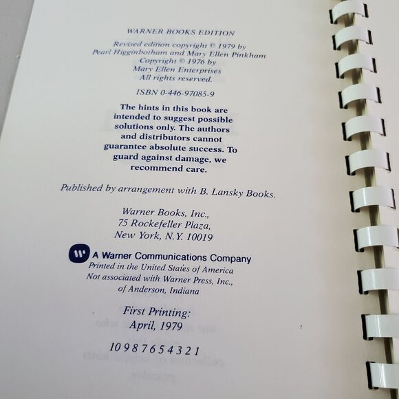 Mary Ellens Best Of Helpful Kitchen Hints Book 1st Printing 1979 Spiral Softback - Picture 4 of 7